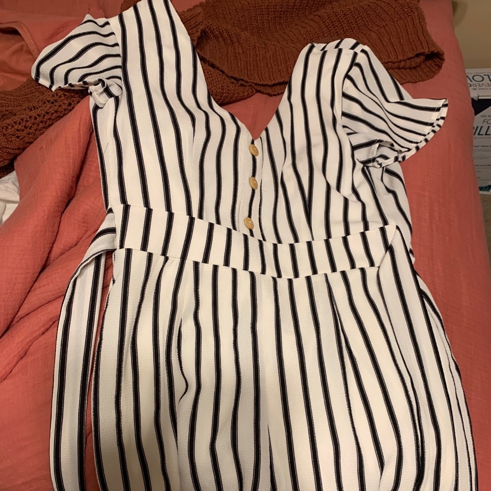 Black and white romper